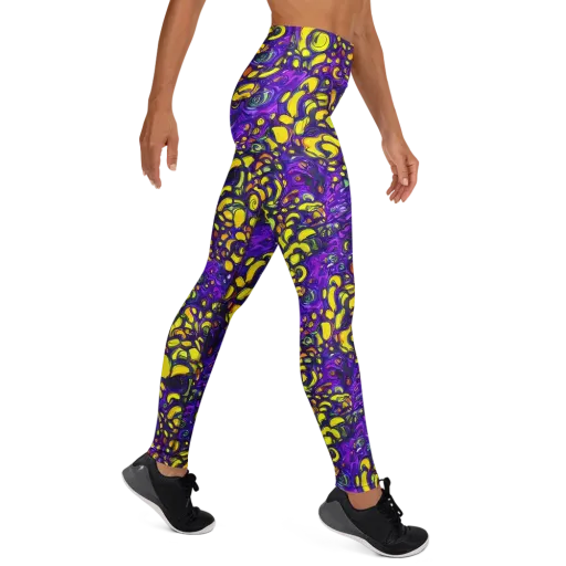 Lemon Labyrinth on a Yoga Leggings
