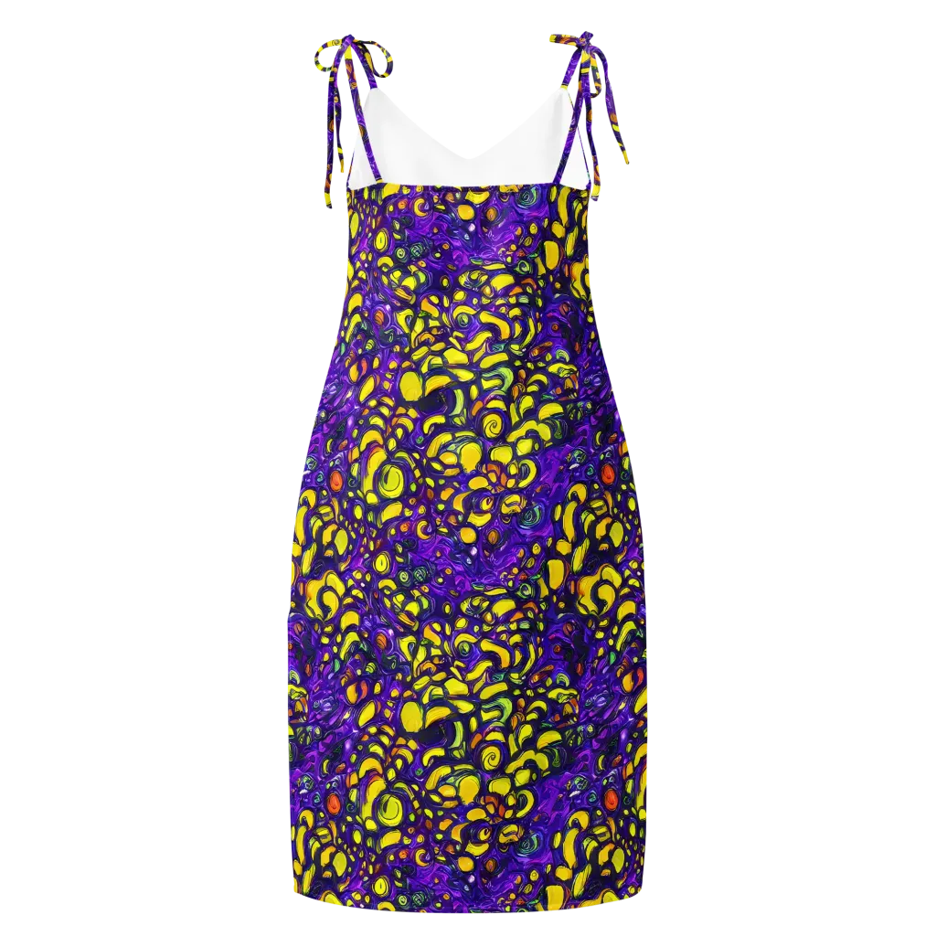 Lemon Labyrinth on Slip Dress — Back