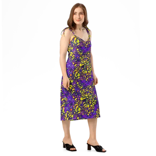 Lemon Labyrinth on a Slip Dress
