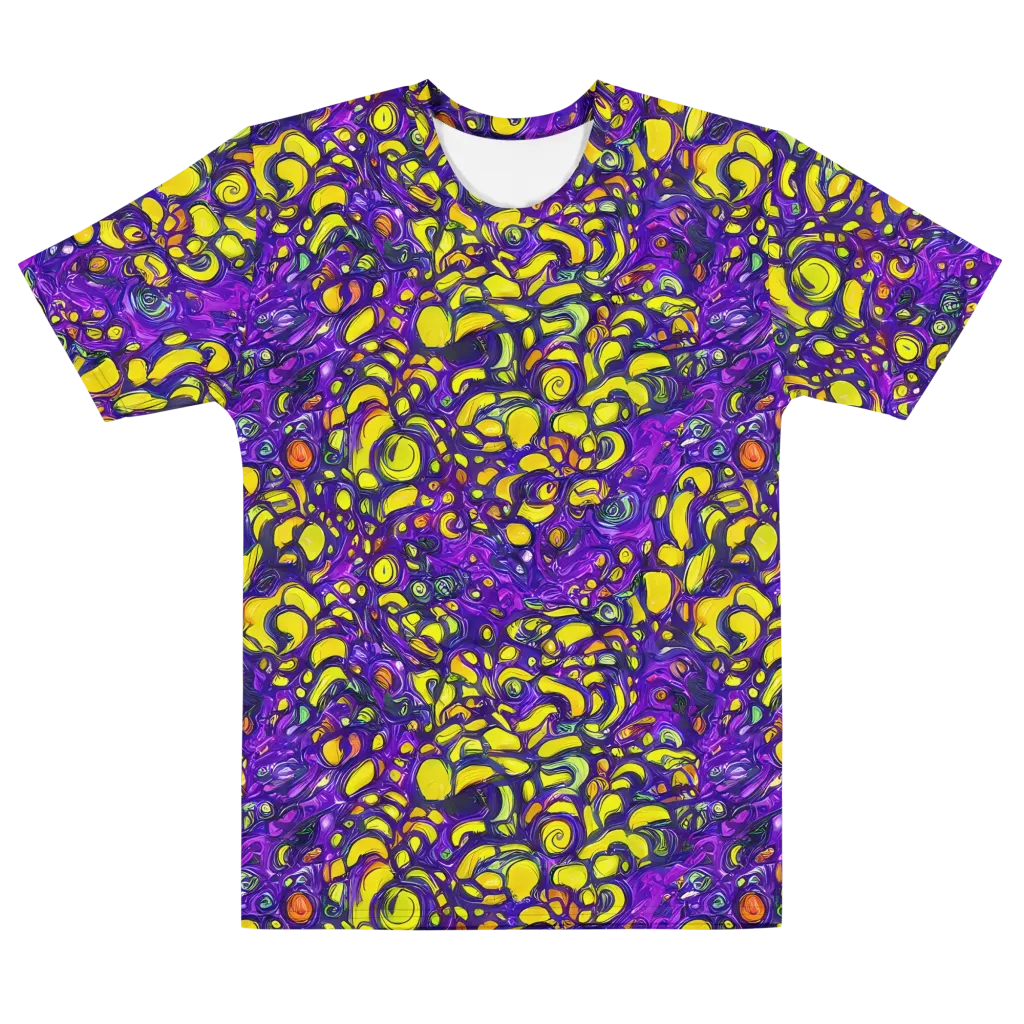 Lemon Labyrinth on Men's Cotton Crew Neck T-Shirt — Front