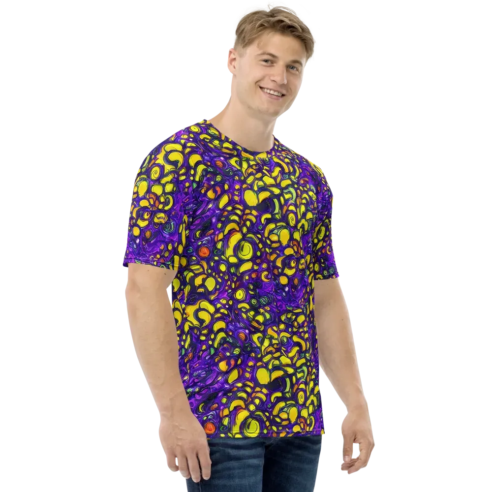 Lemon Labyrinth on Men's Crew Neck T-Shirt — Right
