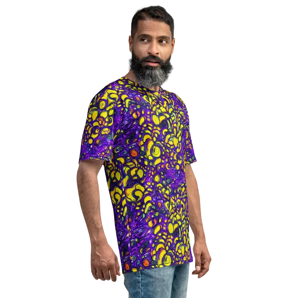 Lemon Labyrinth on Men's Crew Neck T-Shirt — Right