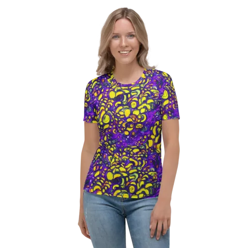Lemon Labyrinth on a Women's Crew Neck T-Shirt