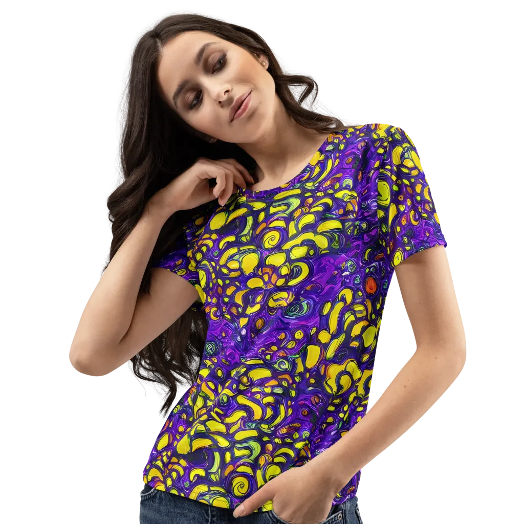 Lemon Labyrinth on Women's Crew Neck T-Shirt — Left Front