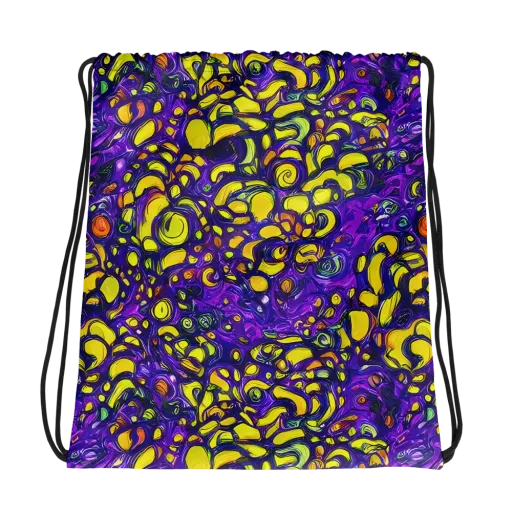 Lemon Labyrinth on a Drawstring Bag
