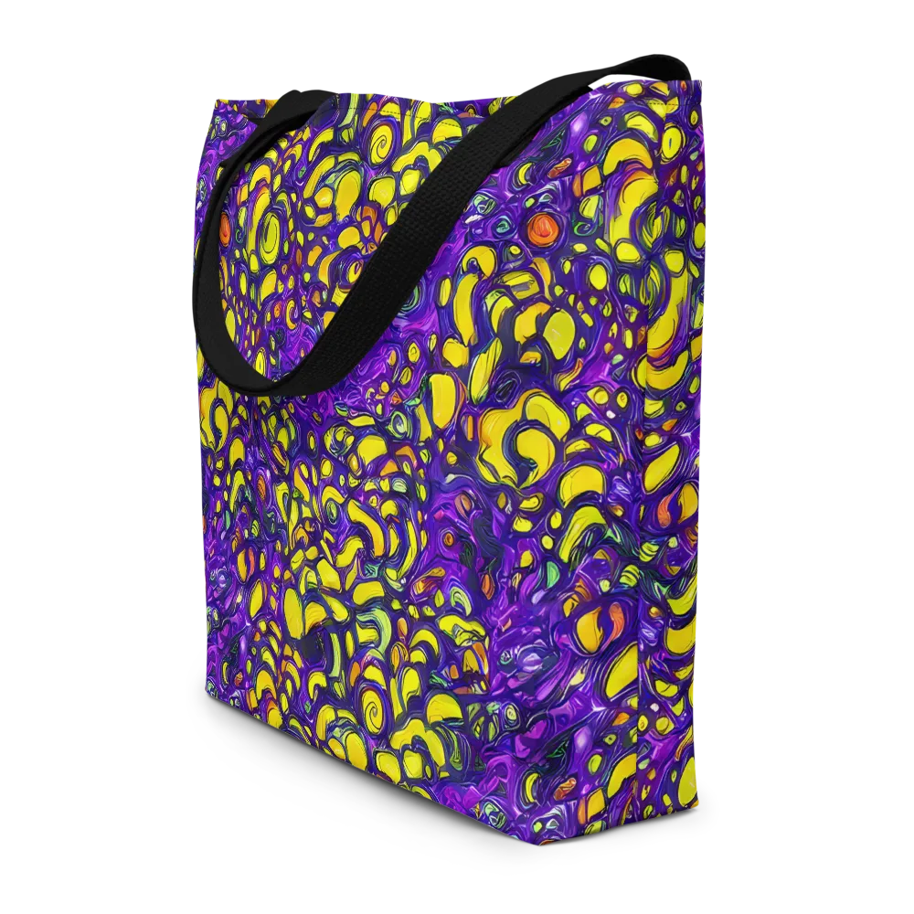 Lemon Labyrinth on Large Tote Bag W/ Pocket — Front