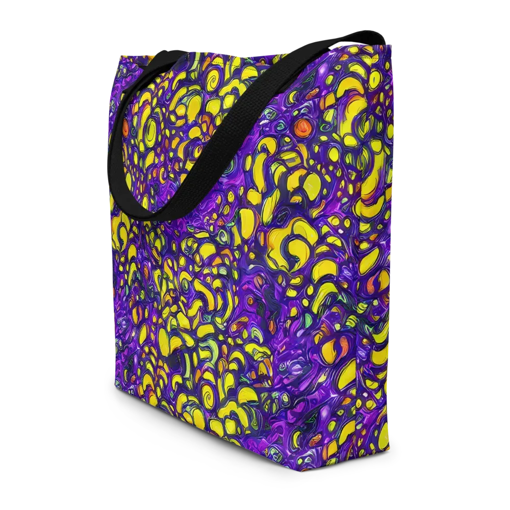 Lemon Labyrinth on Large Tote Bag W/ Pocket — Front