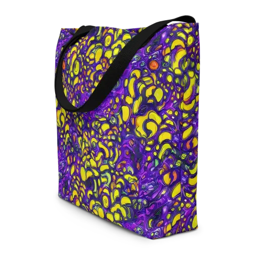 Lemon Labyrinth on a Large Tote Bag W/ Pocket