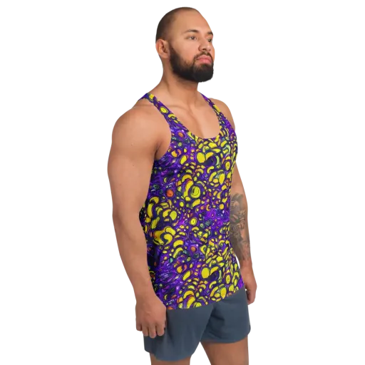 Lemon Labyrinth on a Men's Tank Top