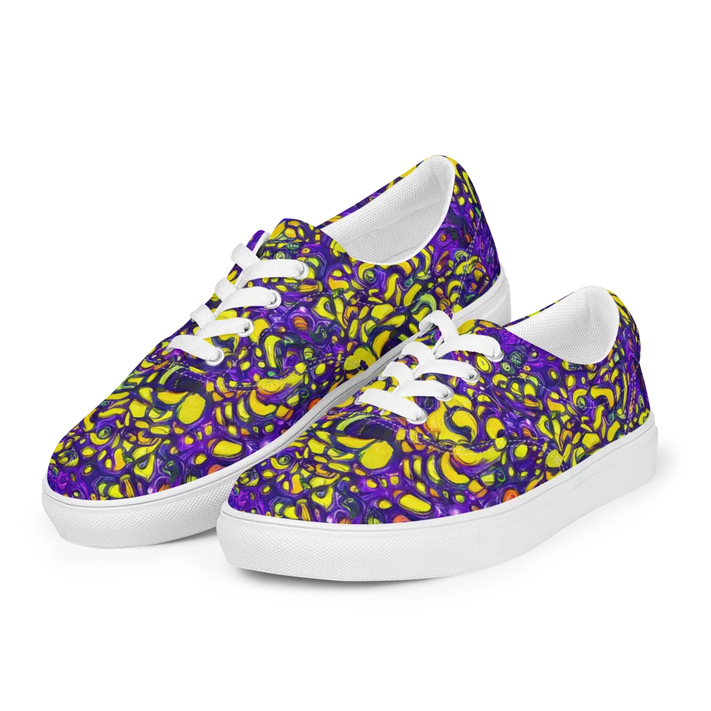 Lemon Labyrinth on Men's Lace-Up Canvas Shoes — Left Front