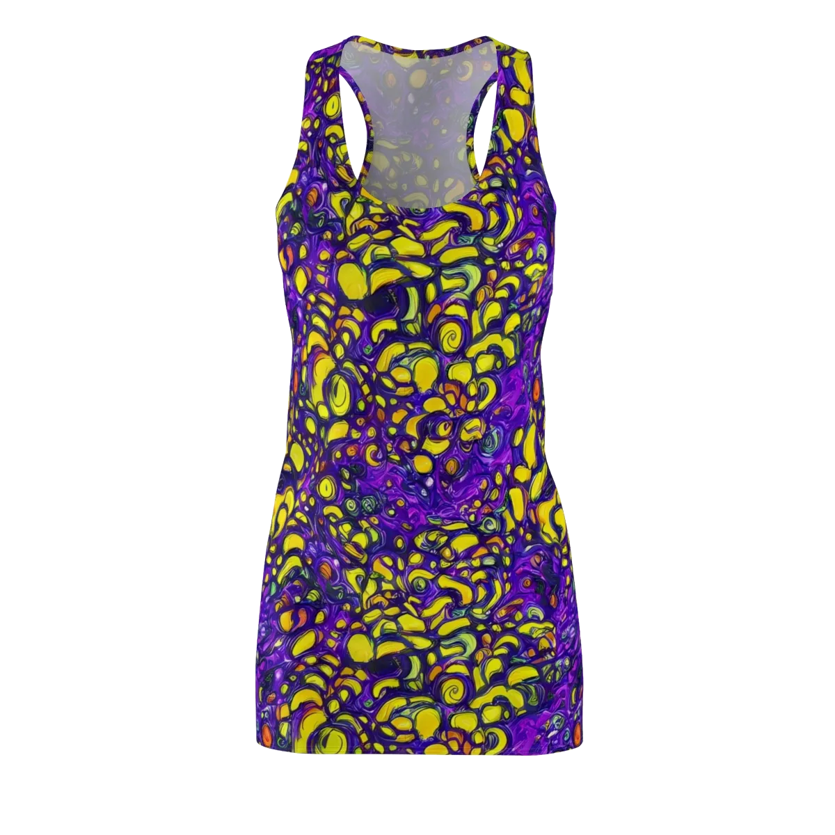 Lemon Labyrinth on Racerback Dress — Front