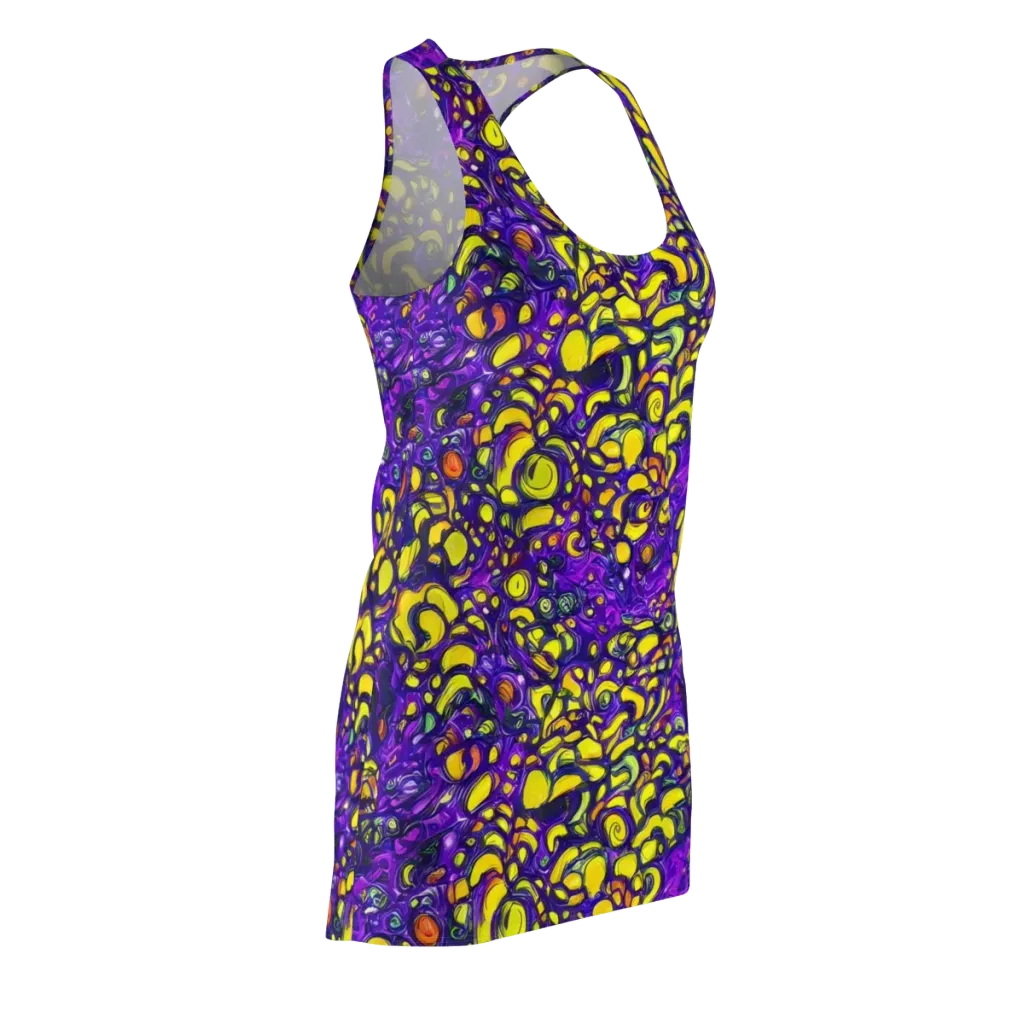 Lemon Labyrinth on Racerback Dress — Front Side