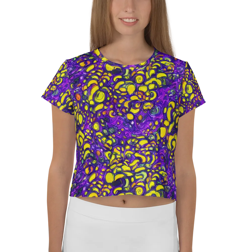 Lemon Labyrinth on Crop Tee — Front