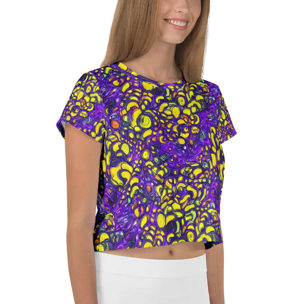 Lemon Labyrinth on Crop Tee — Right