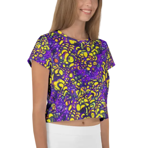 Lemon Labyrinth on a Crop Tee