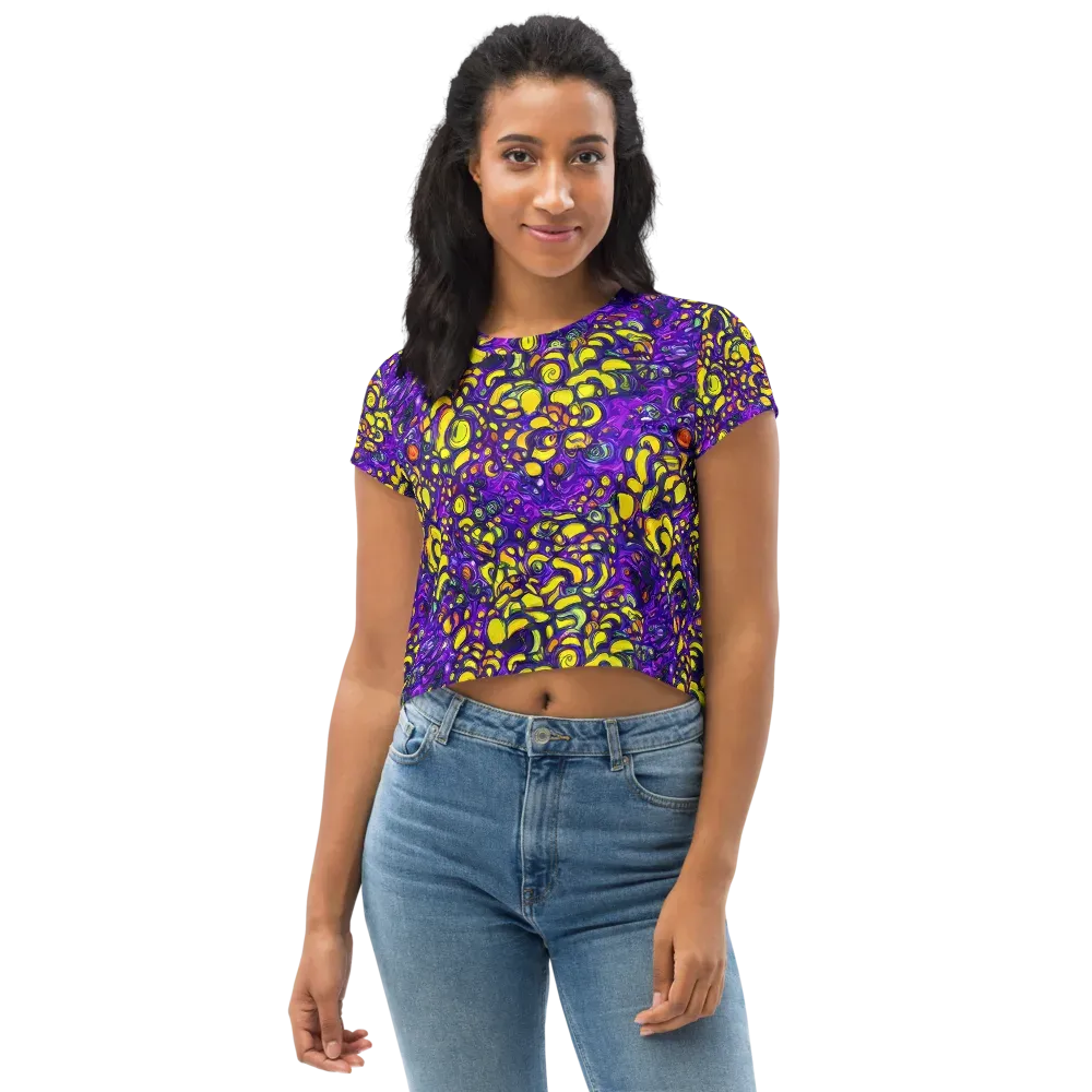 Lemon Labyrinth on Crop Tee — Front