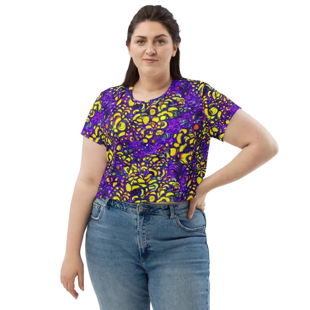 Lemon Labyrinth on Crop Tee — Front