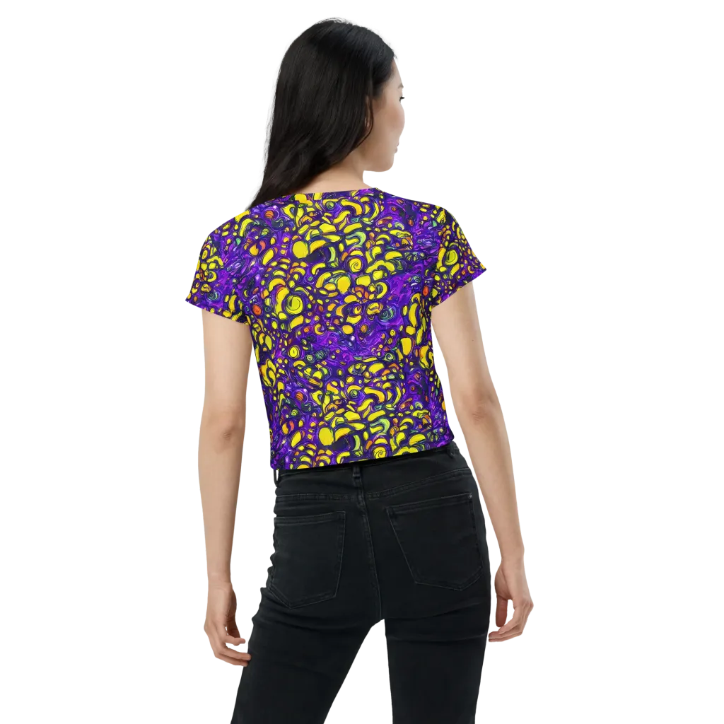 Lemon Labyrinth on Crop Tee — Back
