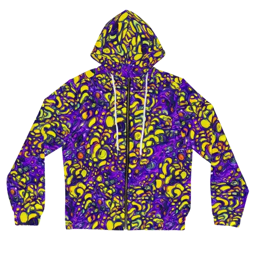 Lemon Labyrinth on a Women's Full-Zip Hoodie