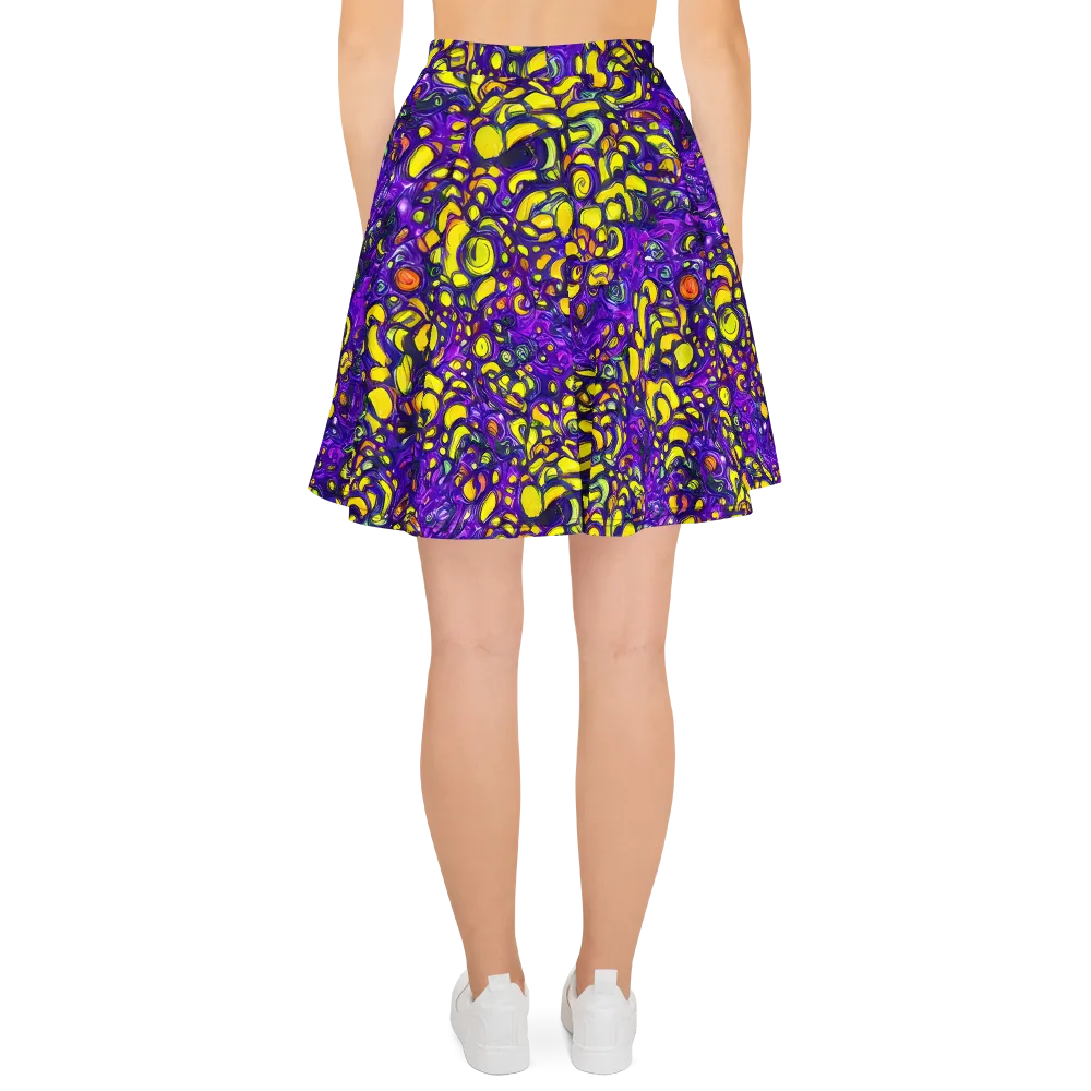 Lemon Labyrinth on Skater Skirt — Back
