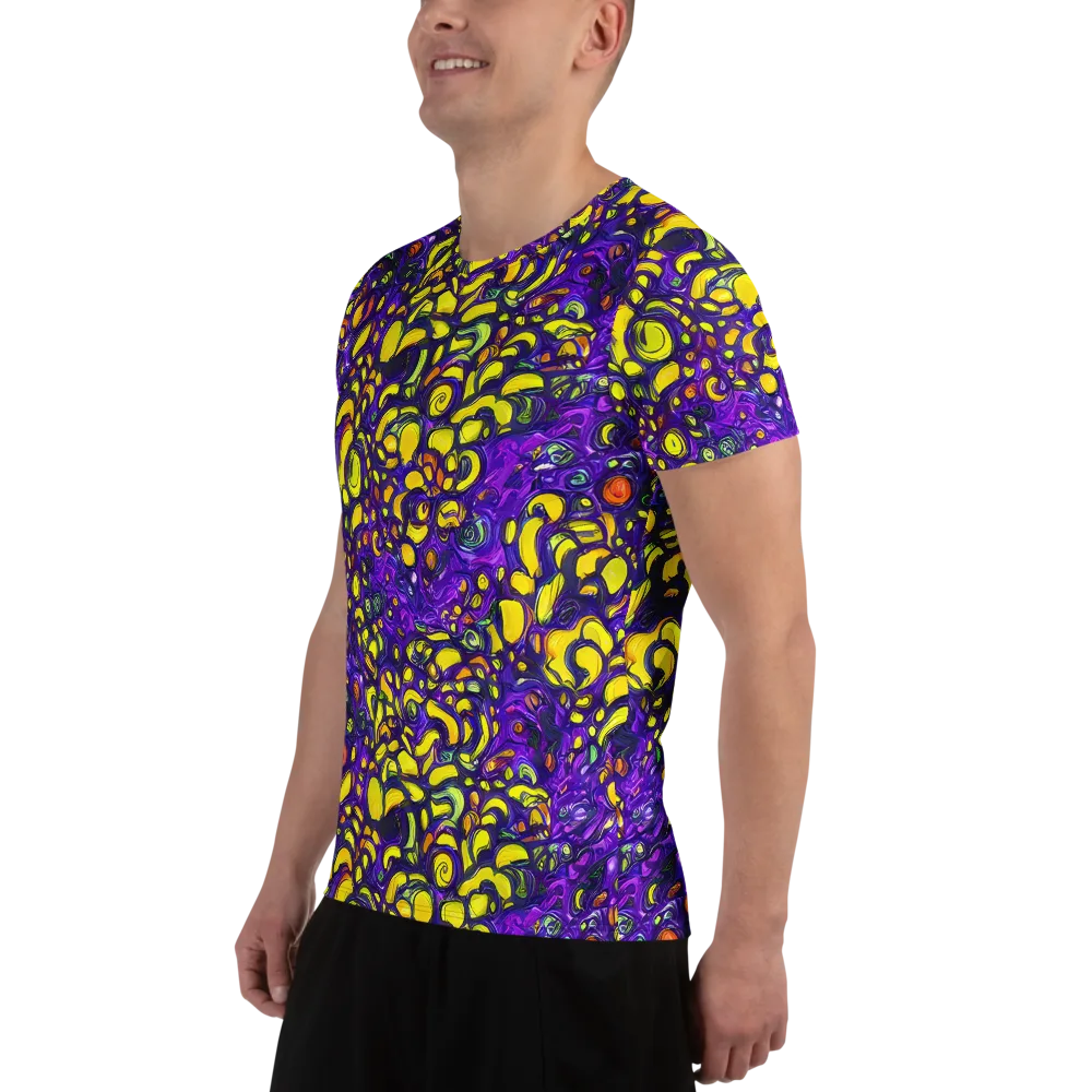 Lemon Labyrinth on Men's Athletic T-Shirt — Left