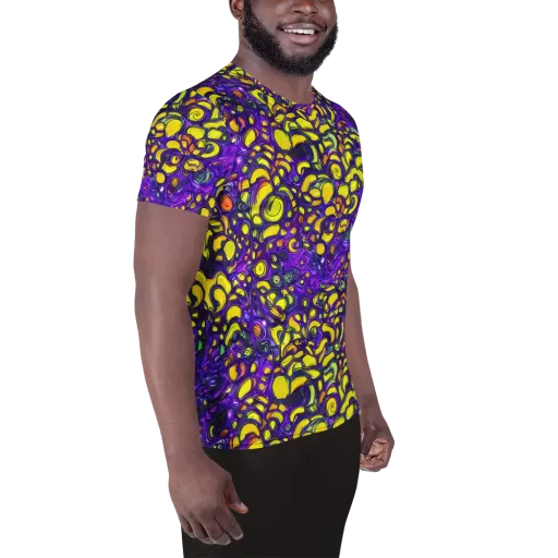 Lemon Labyrinth on a Men's Athletic T-Shirt