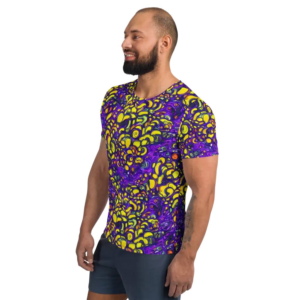 Lemon Labyrinth on Men's Athletic T-Shirt — Left