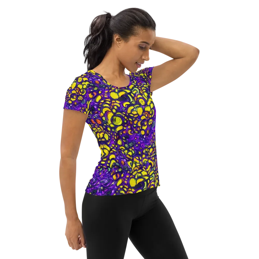 Lemon Labyrinth on Women's Athletic T-Shirt — Right