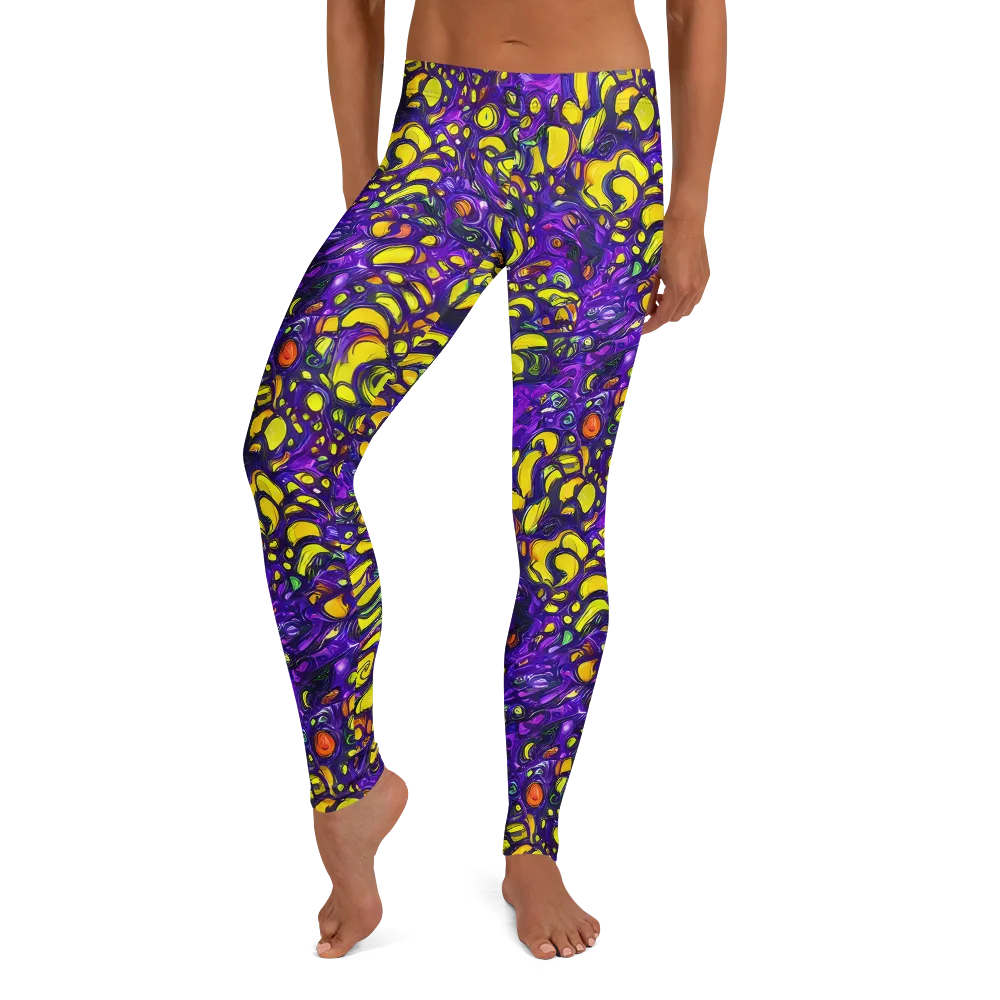 Lemon Labyrinth on Leggings — Front