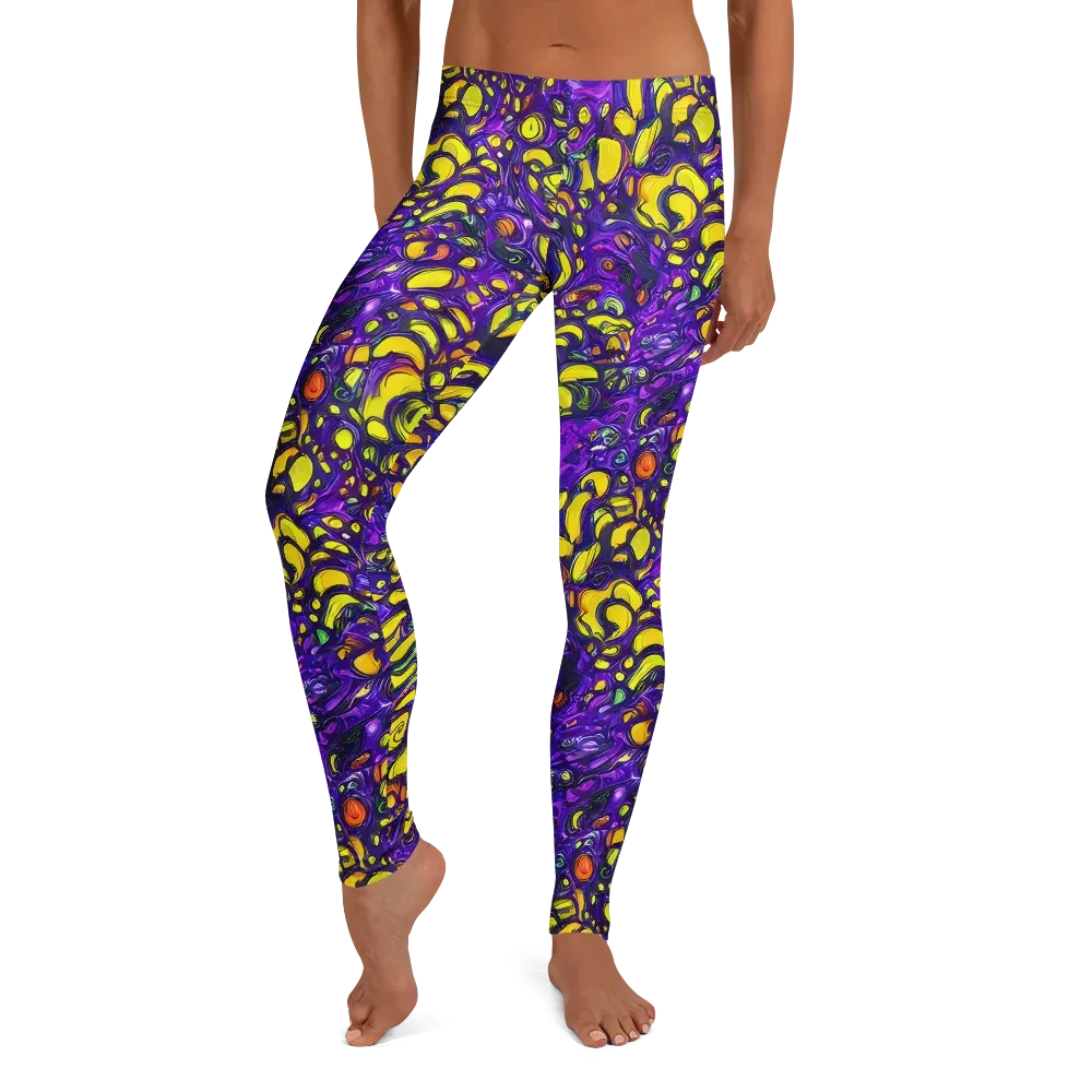 Lemon Labyrinth on Leggings — Front