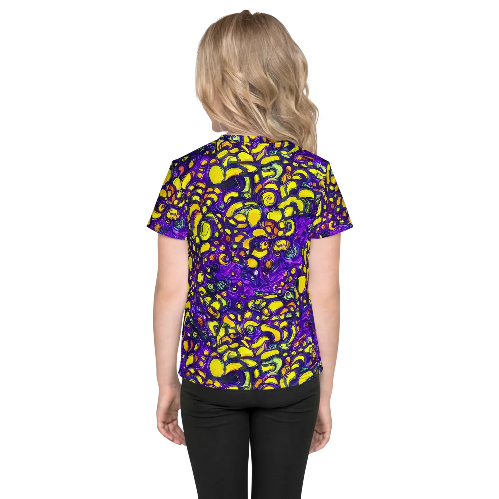 Lemon Labyrinth on Kids Crew Neck T-Shirt — Back