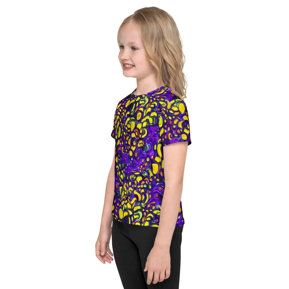 Lemon Labyrinth on Kids Crew Neck T-Shirt — Left