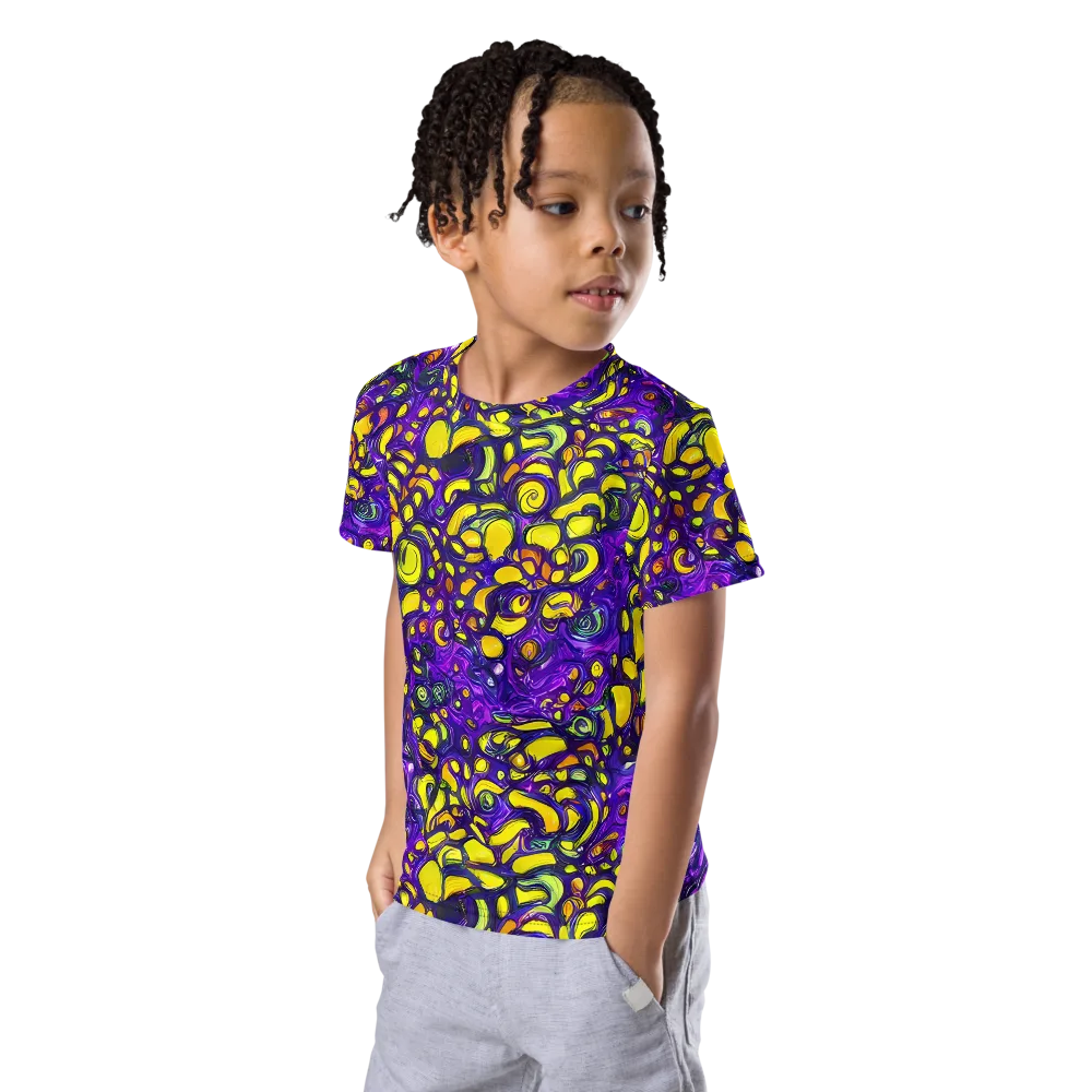Lemon Labyrinth on Kids Crew Neck T-Shirt — Left Front