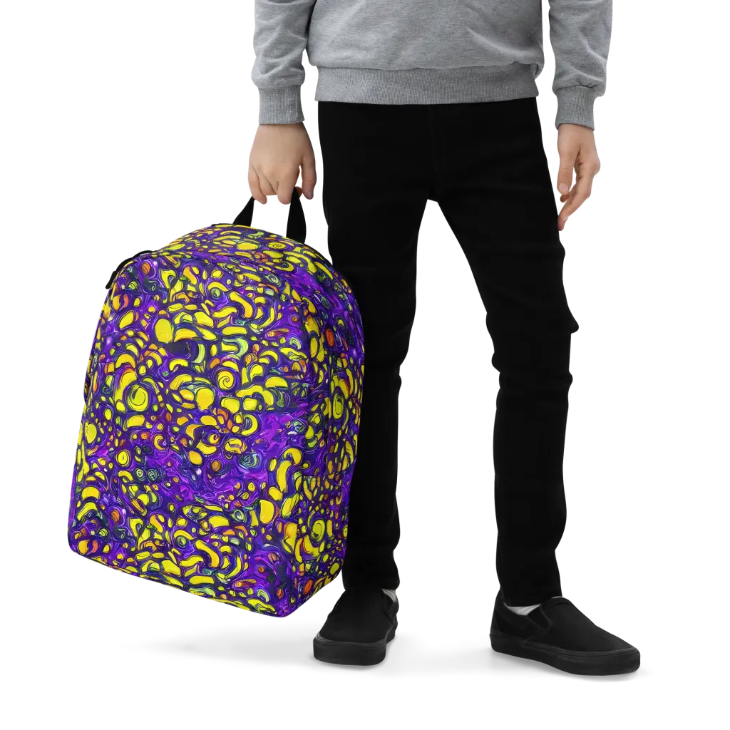 Lemon Labyrinth on Minimalist Backpack — Zoomed-in