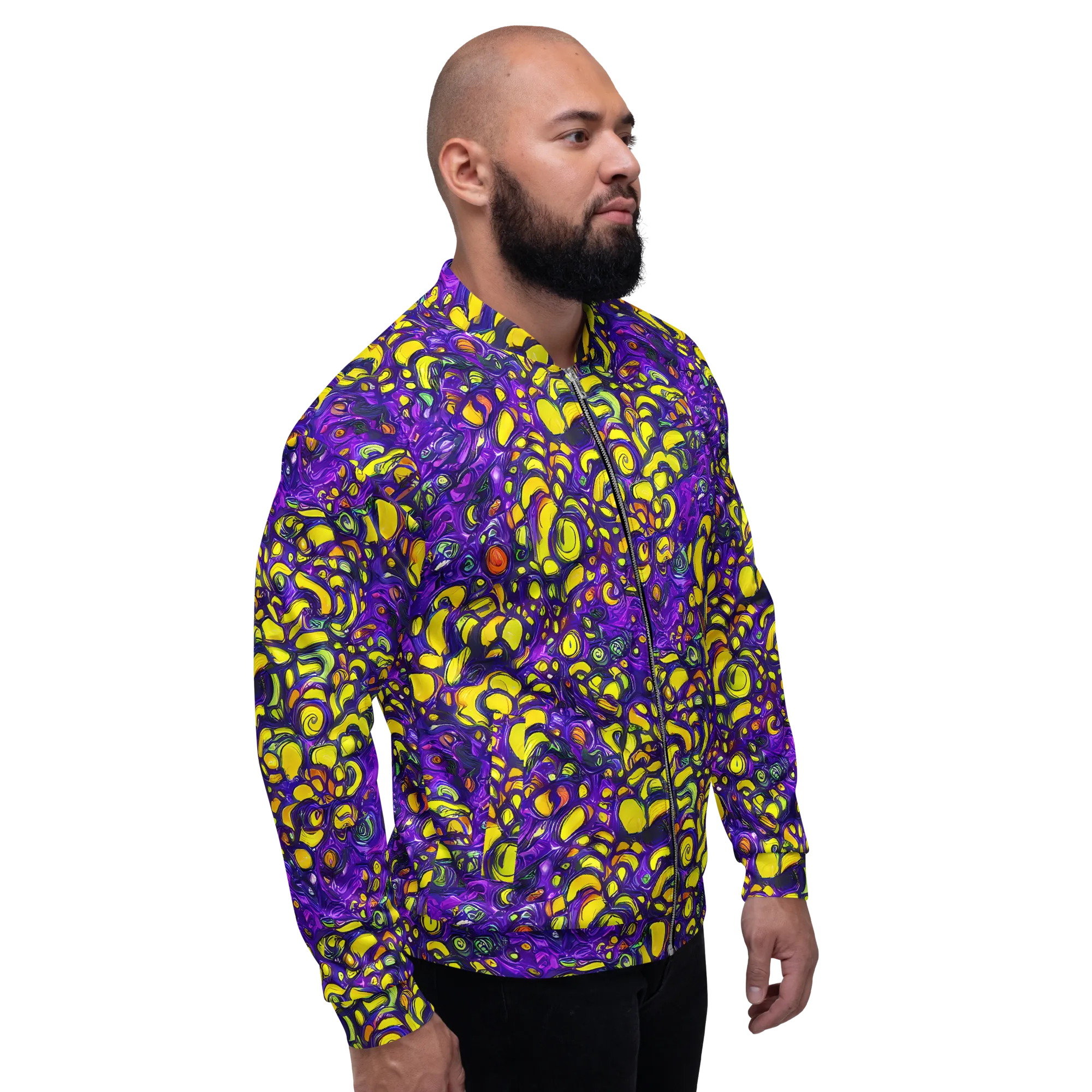 Lemon Labyrinth on Bomber Jacket — Right