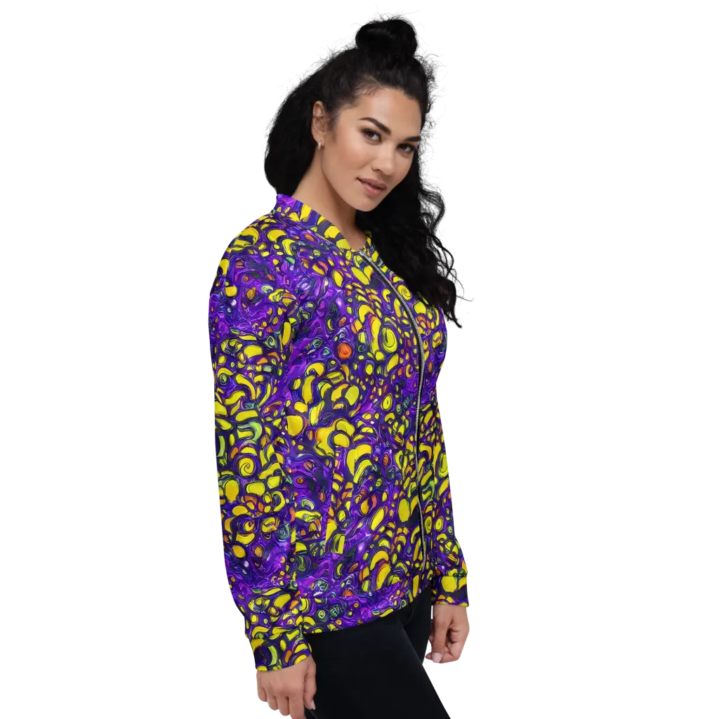 Lemon Labyrinth on Bomber Jacket — Right