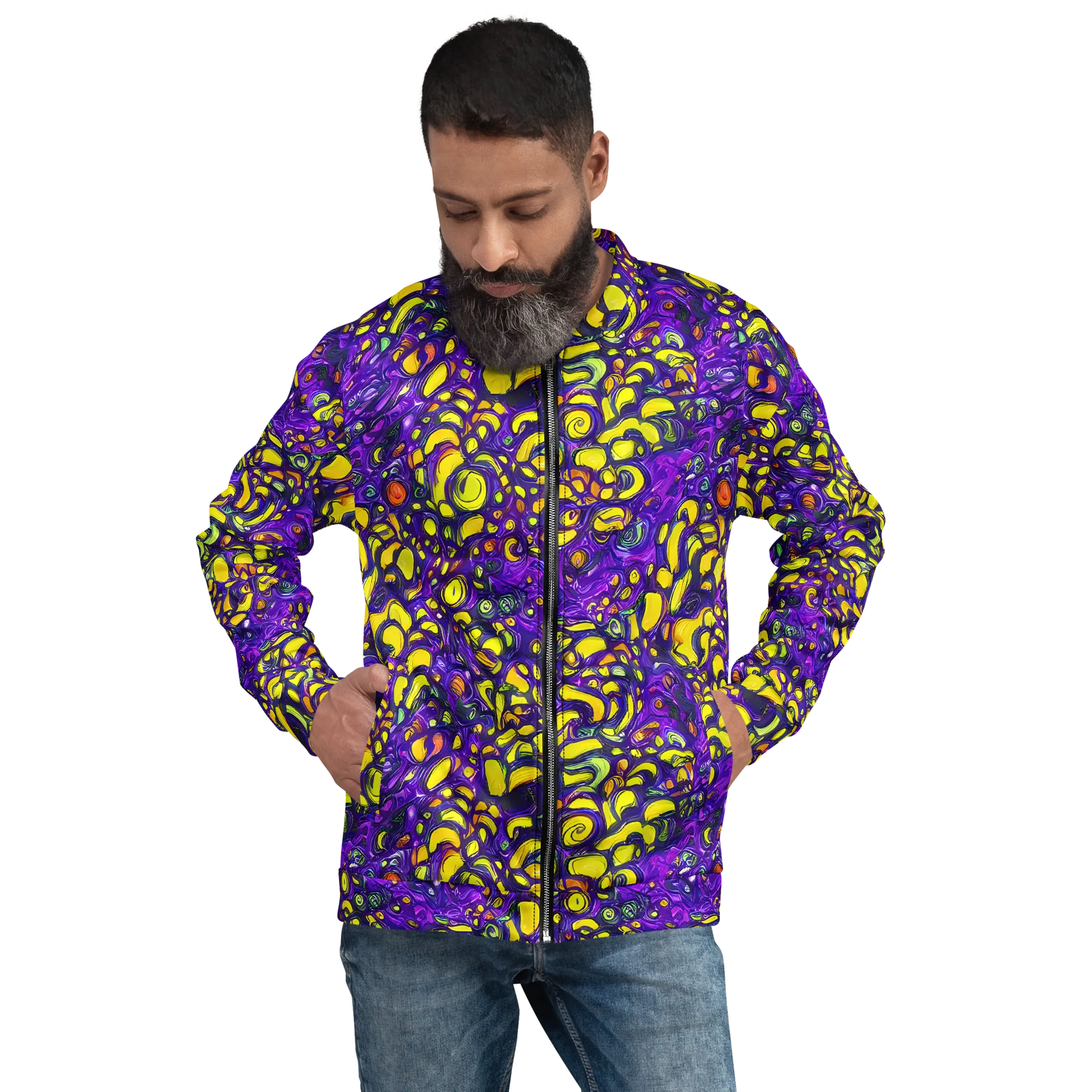 Lemon Labyrinth on Bomber Jacket — Front