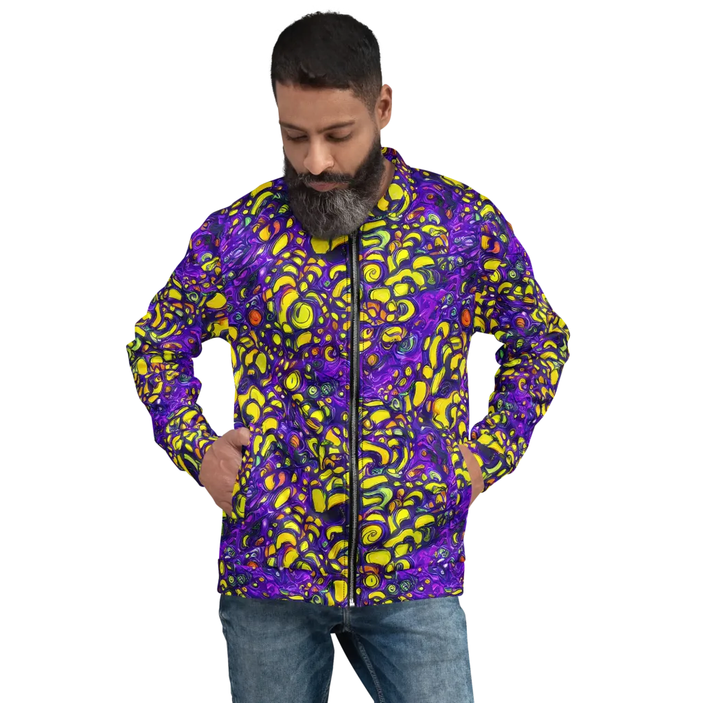 Lemon Labyrinth on Bomber Jacket — Front