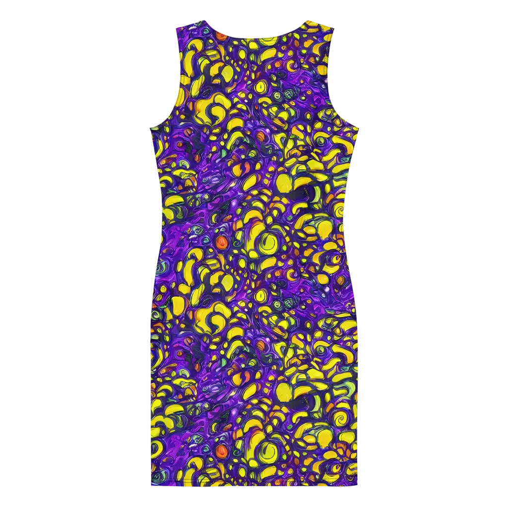 Lemon Labyrinth on Bodycon Dress — Back
