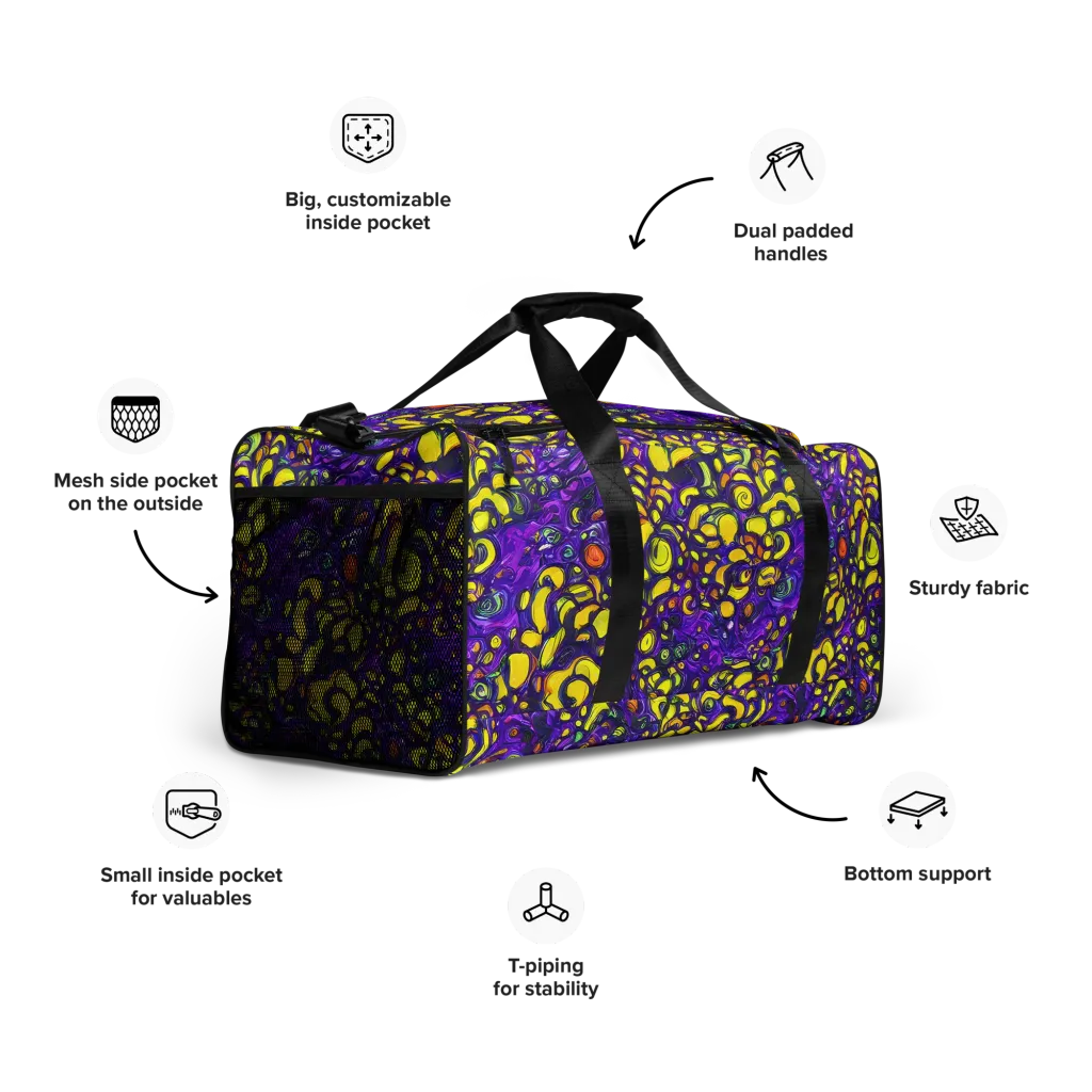 Lemon Labyrinth on Duffle Bag — Right Front