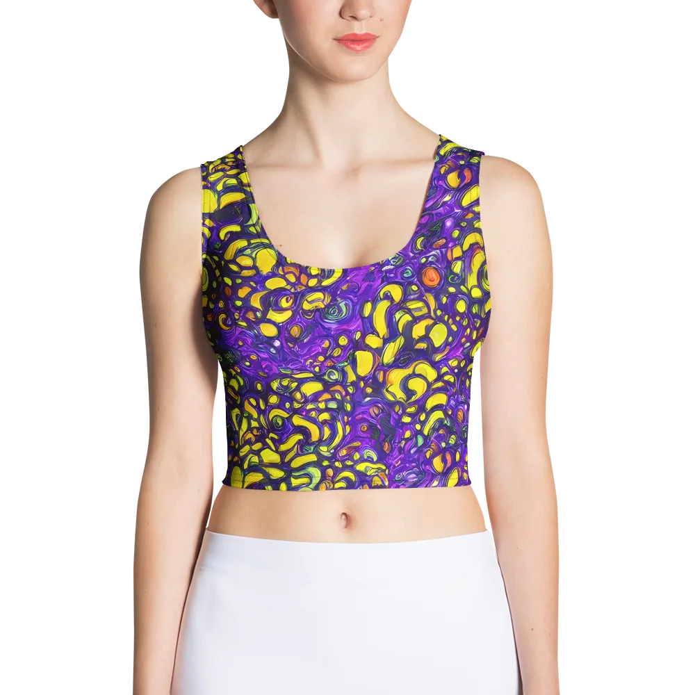 Lemon Labyrinth on Crop Top — Front