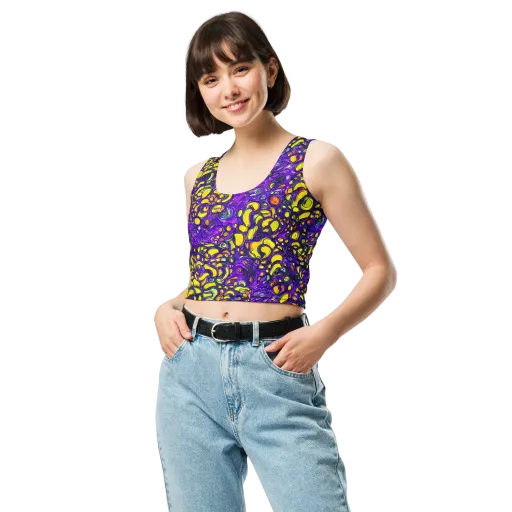 Lemon Labyrinth on a Crop Top