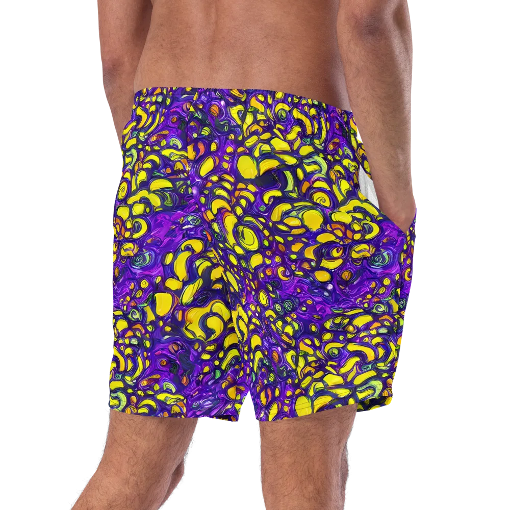 Lemon Labyrinth on Swim Trunks — Right Back