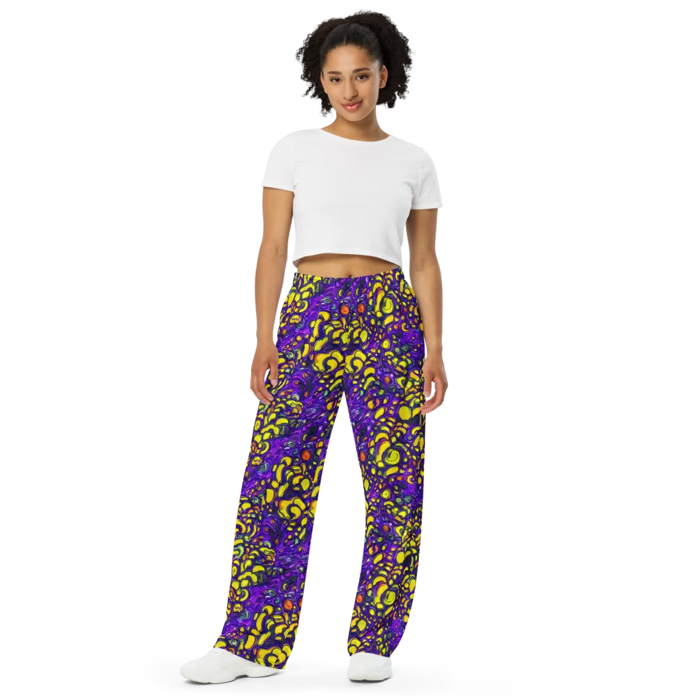 Lemon Labyrinth on Wide-Leg Pants — Front