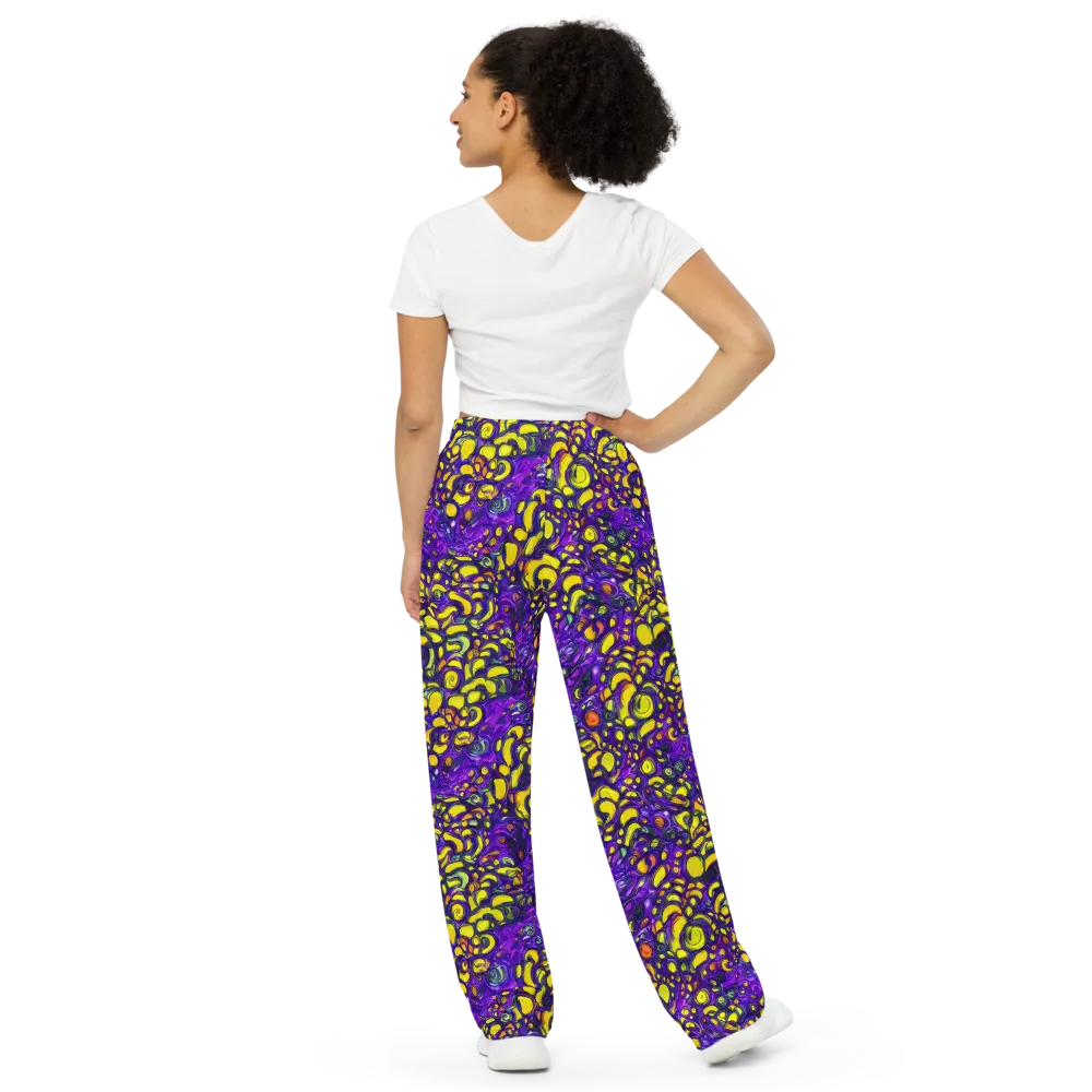 Lemon Labyrinth on Wide-Leg Pants — Back
