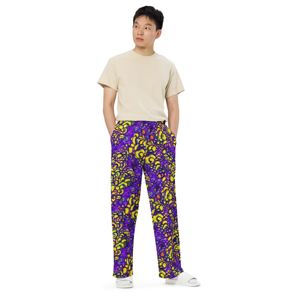 Lemon Labyrinth on Wide-Leg Pants — Front