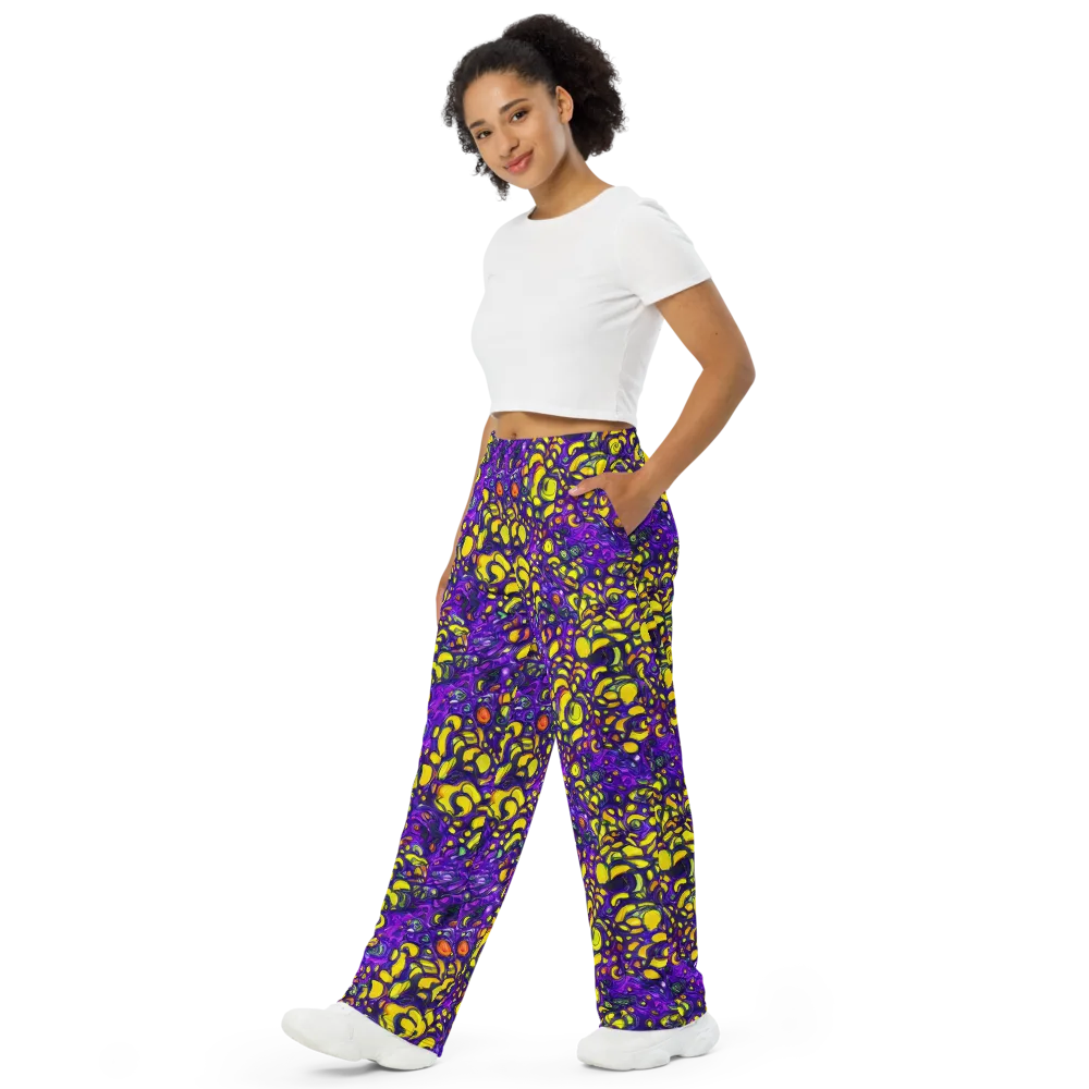 Lemon Labyrinth on Wide-Leg Pants — Left Front