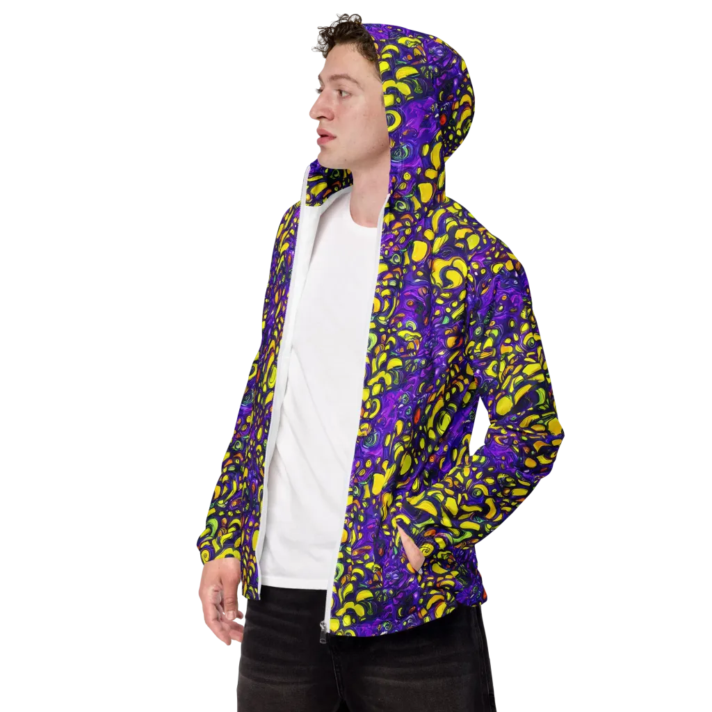 Lemon Labyrinth on Men's Windbreaker — Left Front