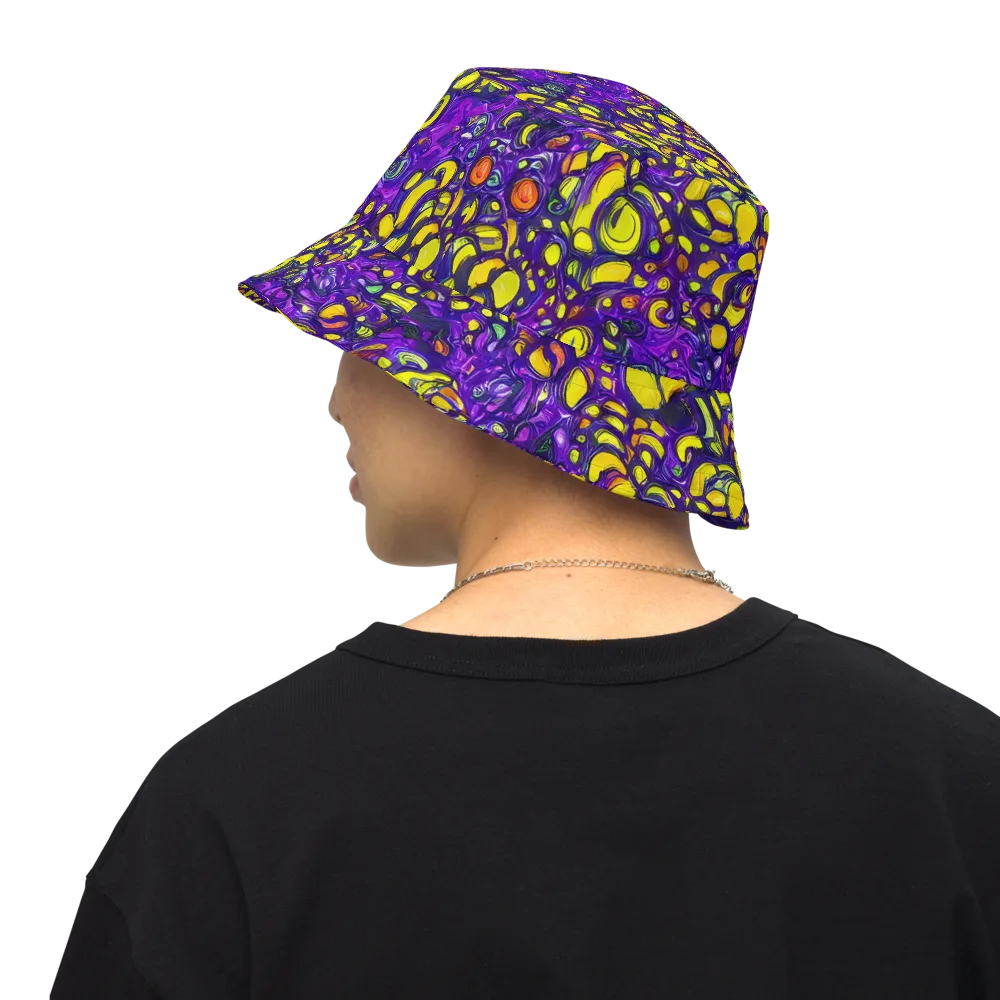 Lemon Labyrinth on Reversible Bucket Hat — Back Inside