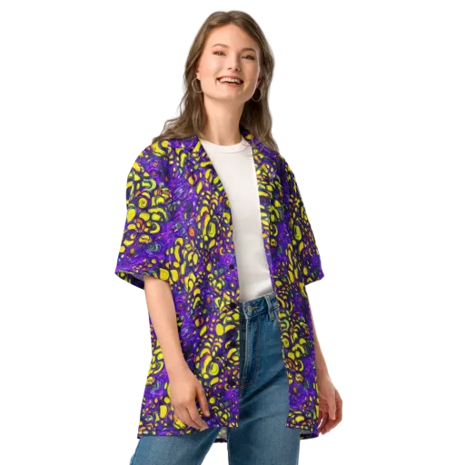 Lemon Labyrinth on a Button Shirt